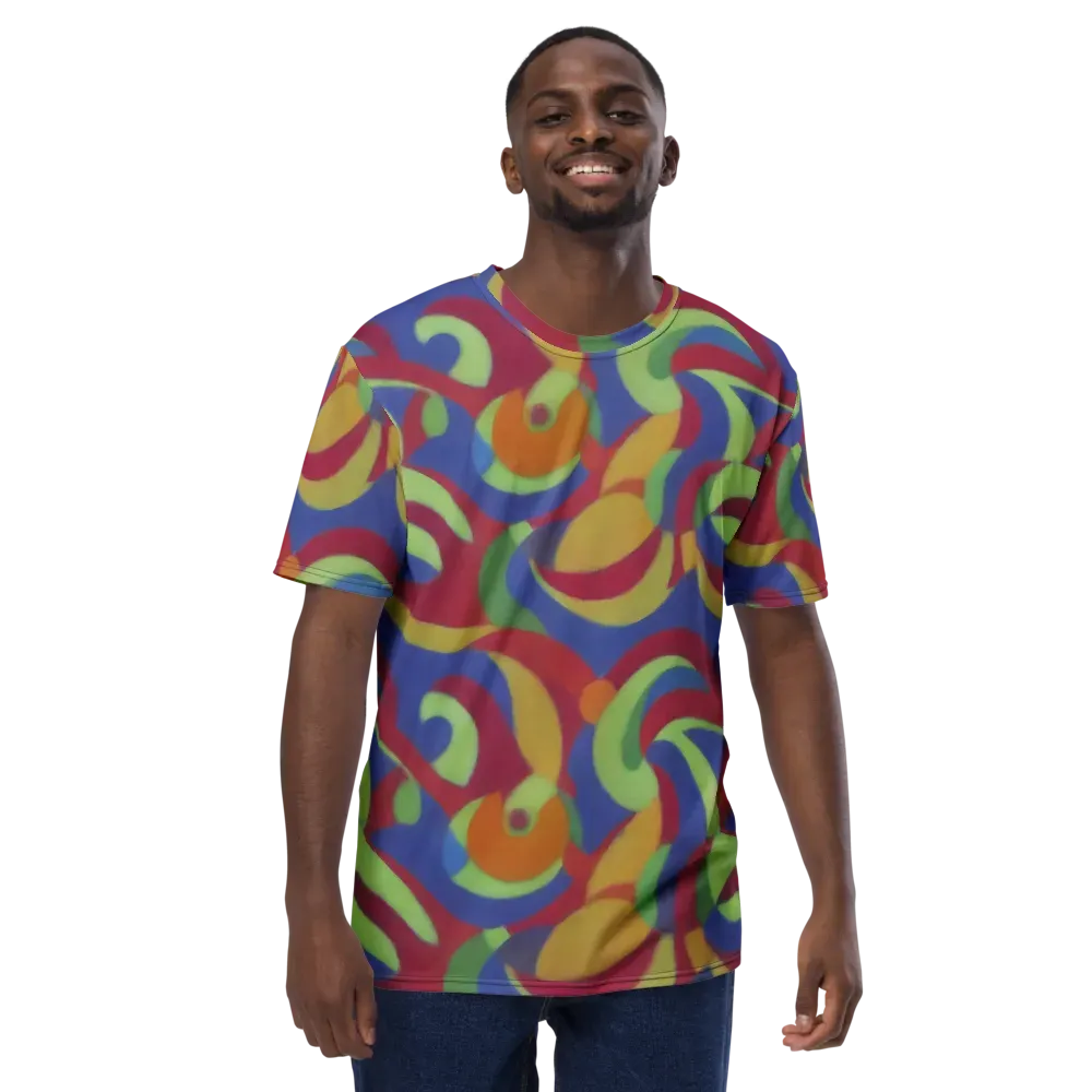 Chromatic Carousel on Men's Crew Neck T-Shirt — Front