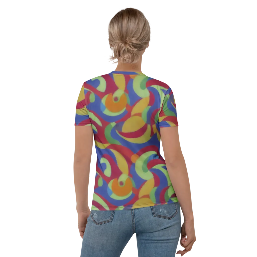 Chromatic Carousel on Women's Crew Neck T-Shirt — Back