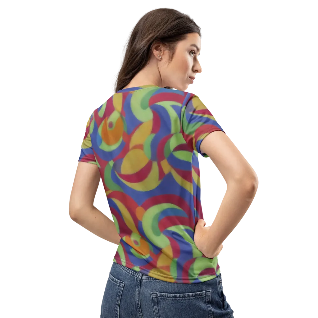 Chromatic Carousel on Women's Crew Neck T-Shirt — Back