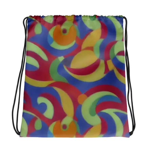Chromatic Carousel on a Drawstring Bag