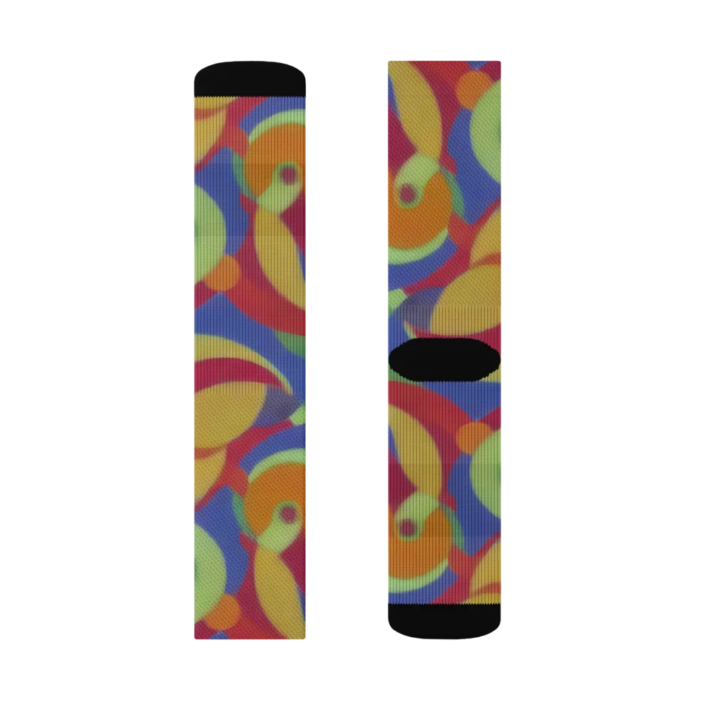 Chromatic Carousel on Socks — Left Sock
