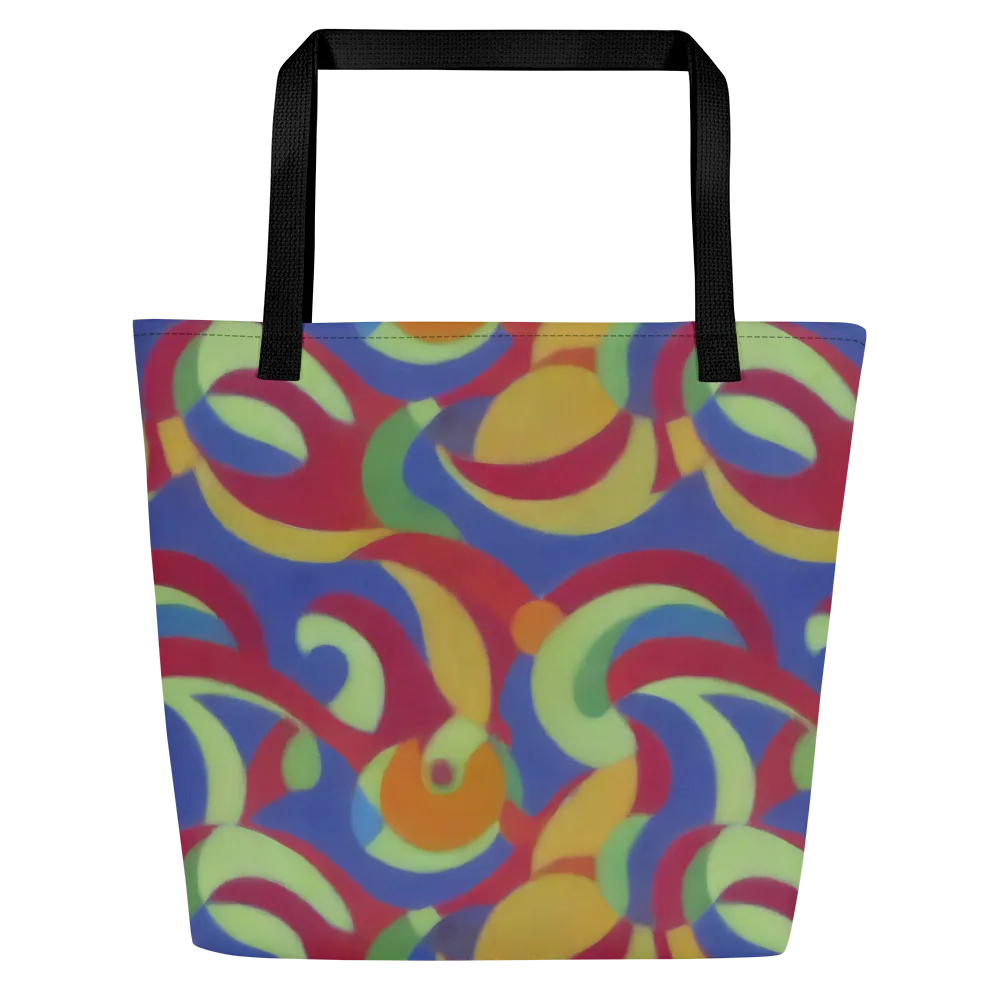 Chromatic Carousel on Large Tote Bag W/ Pocket — Front