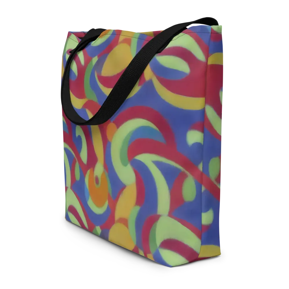 Chromatic Carousel on Large Tote Bag W/ Pocket — Front