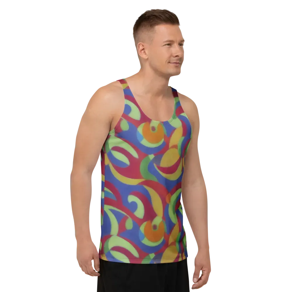 Chromatic Carousel on Men's Tank Top — Right Front