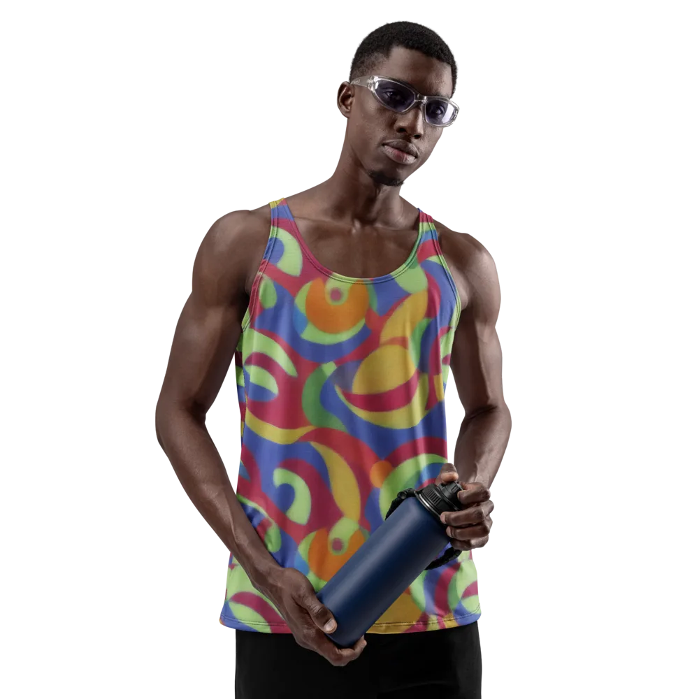Chromatic Carousel on Men's Tank Top — Front