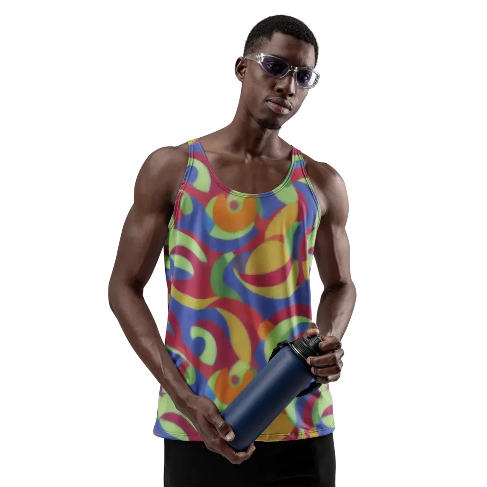 Chromatic Carousel on Men's Tank Top — Front