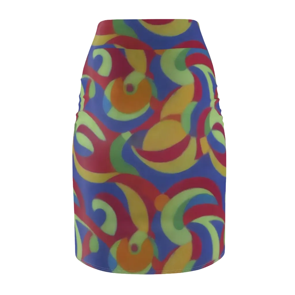 Chromatic Carousel on Pencil Skirt — Back
