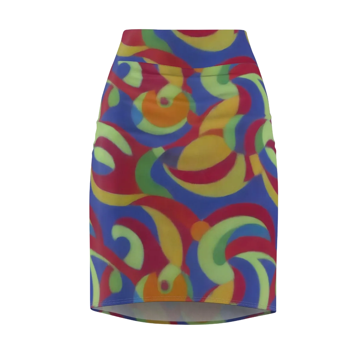 Chromatic Carousel on Pencil Skirt — Front