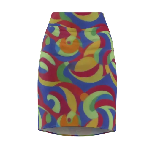 Chromatic Carousel on a Pencil Skirt
