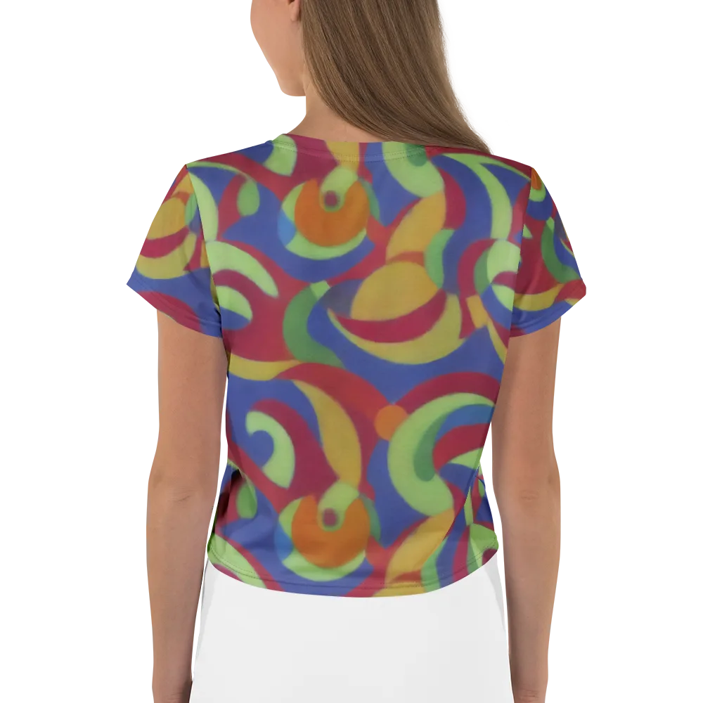 Chromatic Carousel on Crop Tee — Back