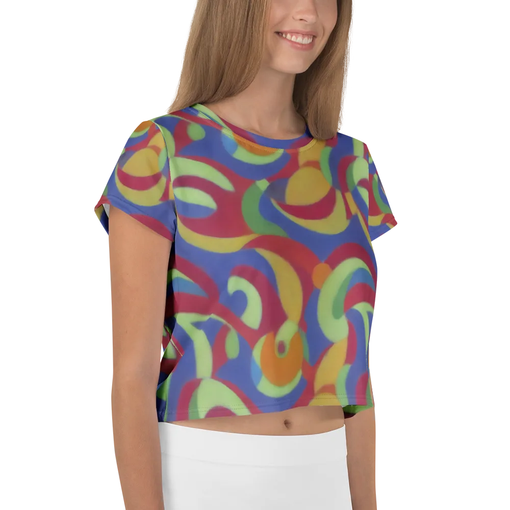 Chromatic Carousel on Crop Tee — Right