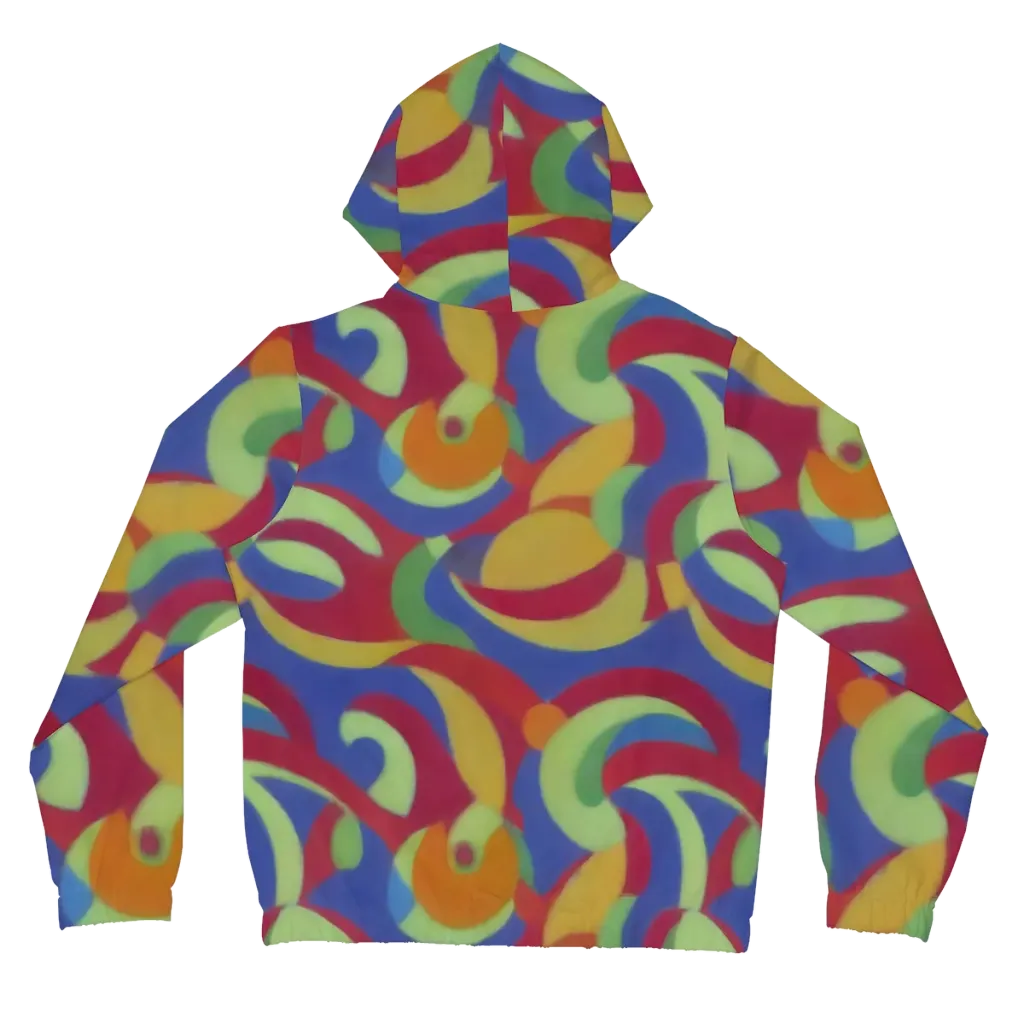 Chromatic Carousel on Women's Full-Zip Hoodie — Back
