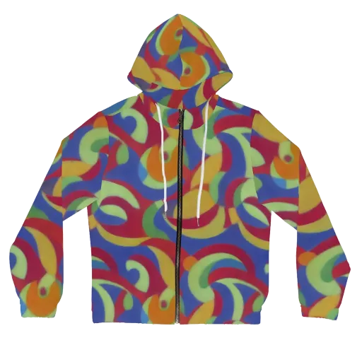Chromatic Carousel on a Women's Full-Zip Hoodie