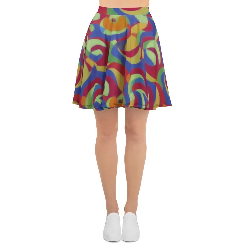 Chromatic Carousel on Skater Skirt — Front