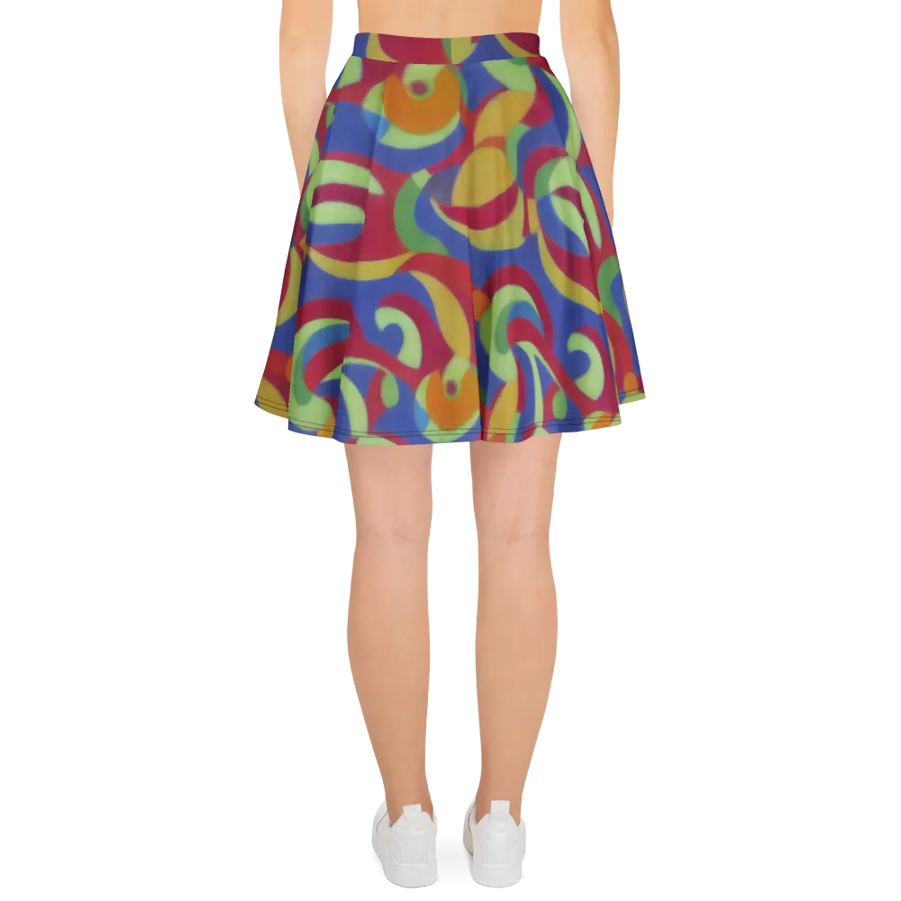 Chromatic Carousel on Skater Skirt — Back