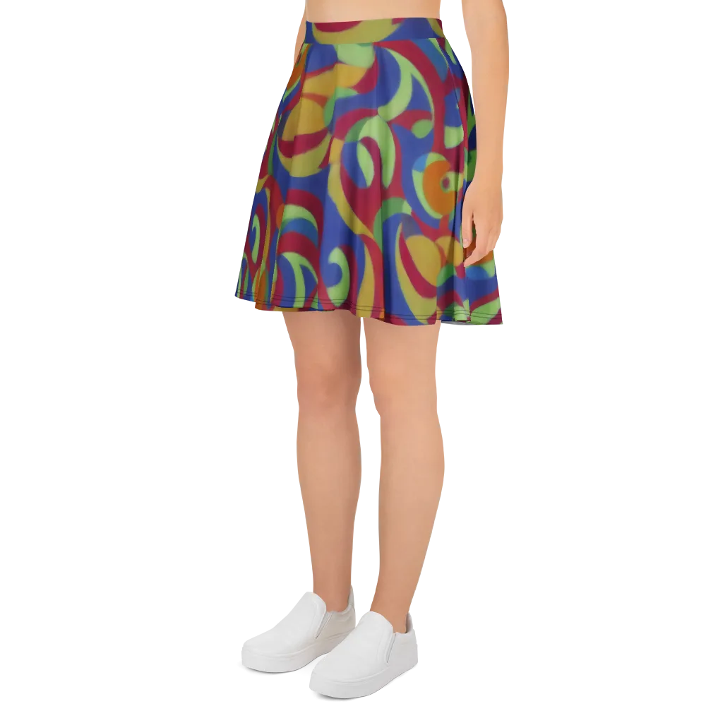 Chromatic Carousel on Skater Skirt — Left