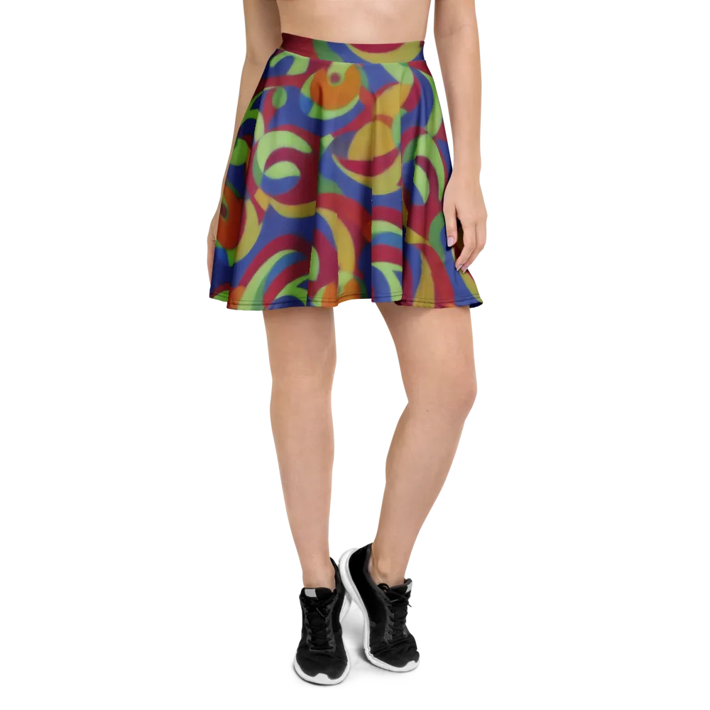 Chromatic Carousel on Skater Skirt — Front