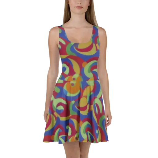 Chromatic Carousel on a Skater Dress