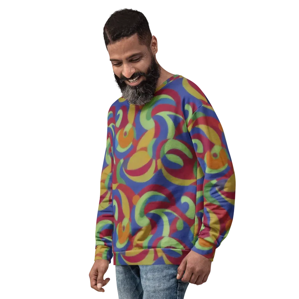 Chromatic Carousel on Sweatshirt — Left Front
