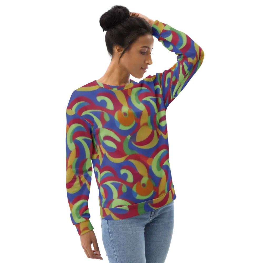 Chromatic Carousel on Sweatshirt — Right Front