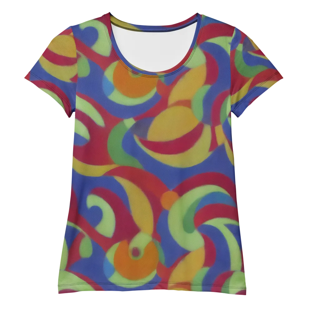 Chromatic Carousel on Women's Athletic T-Shirt — Front