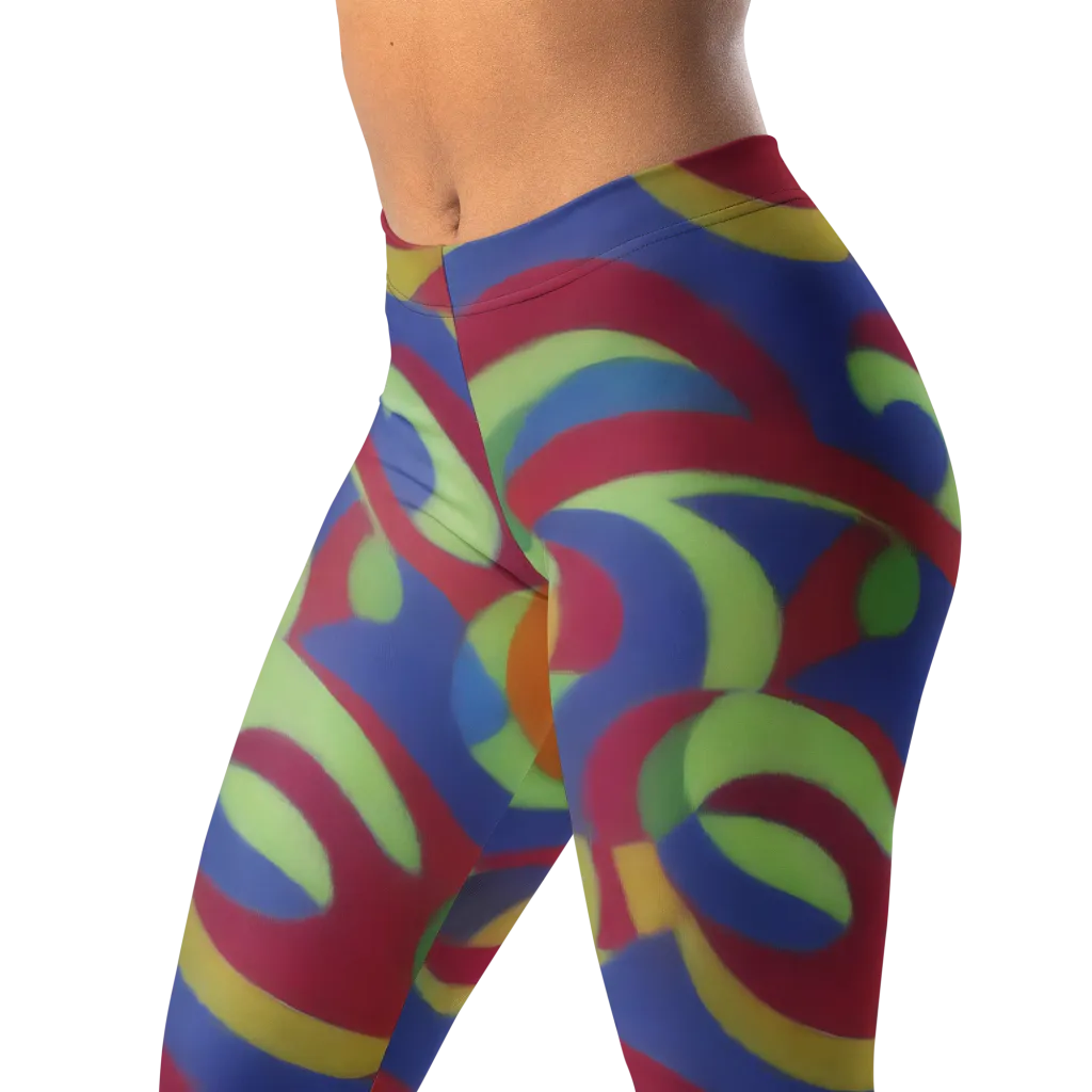 Chromatic Carousel on Leggings — Left Front