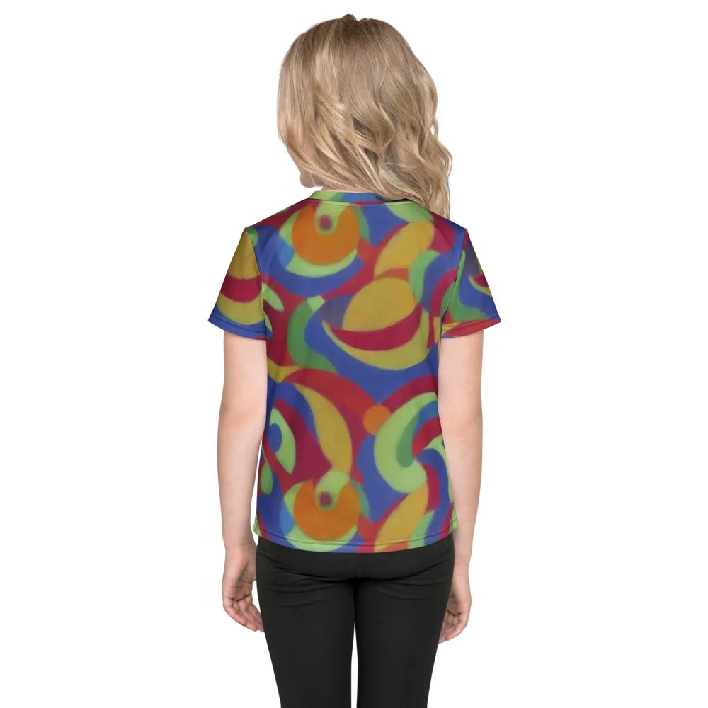 Chromatic Carousel on Kids Crew Neck T-Shirt — Back