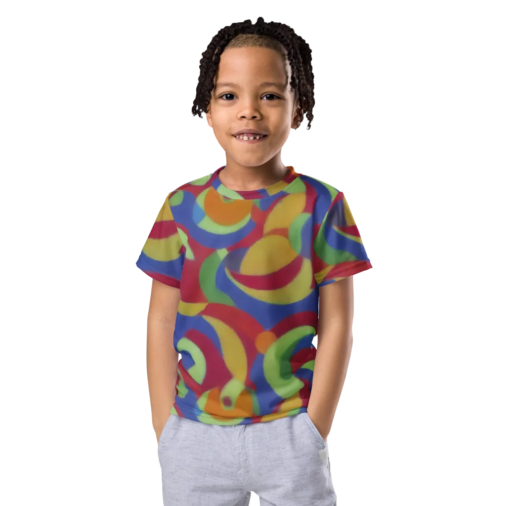 Chromatic Carousel on Kids Crew Neck T-Shirt — Front