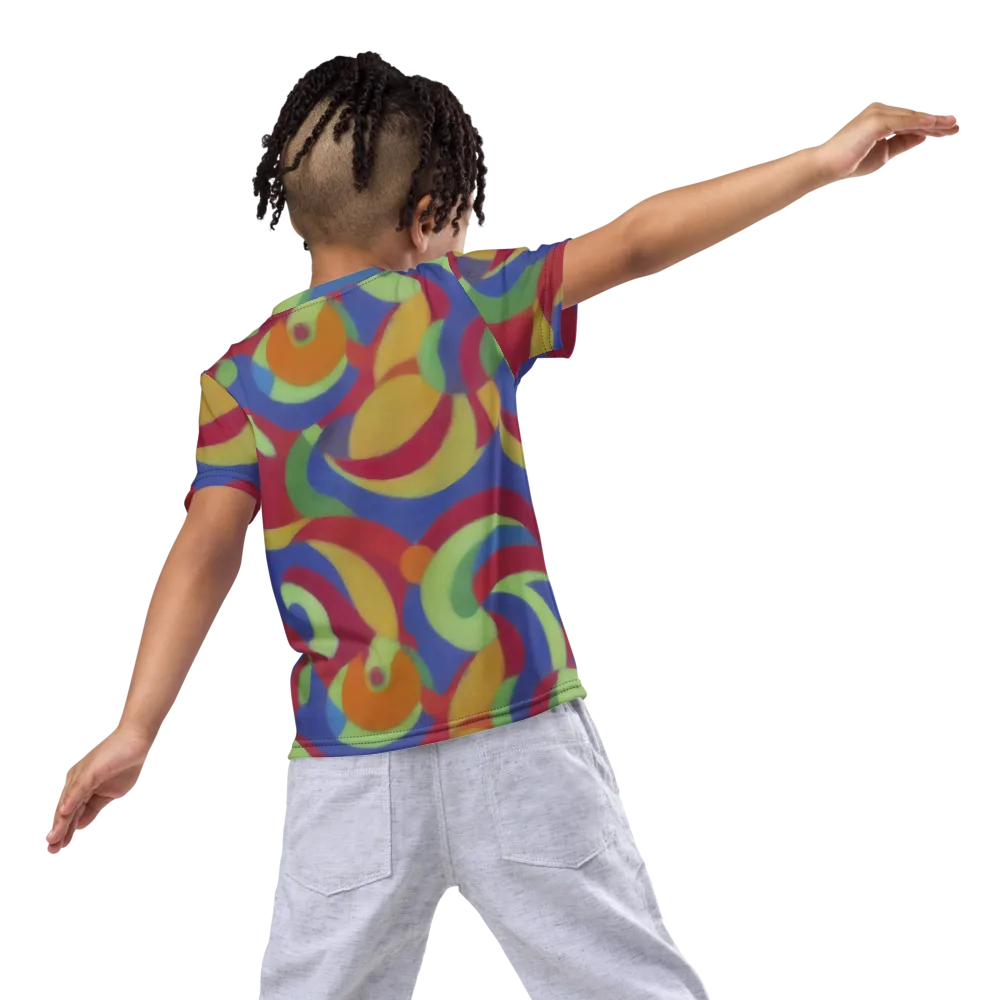 Chromatic Carousel on Kids Crew Neck T-Shirt — Back