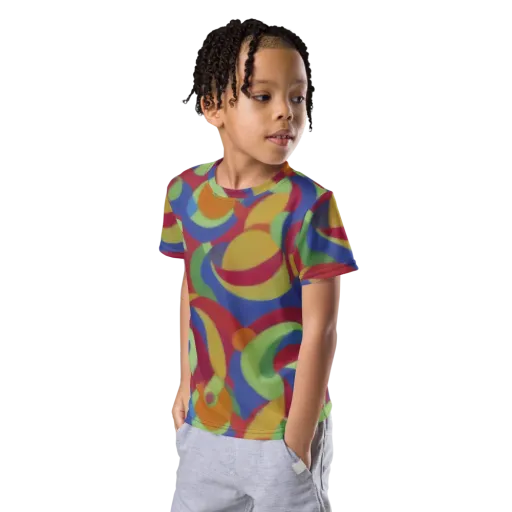 Chromatic Carousel on a Kids Crew Neck T-Shirt