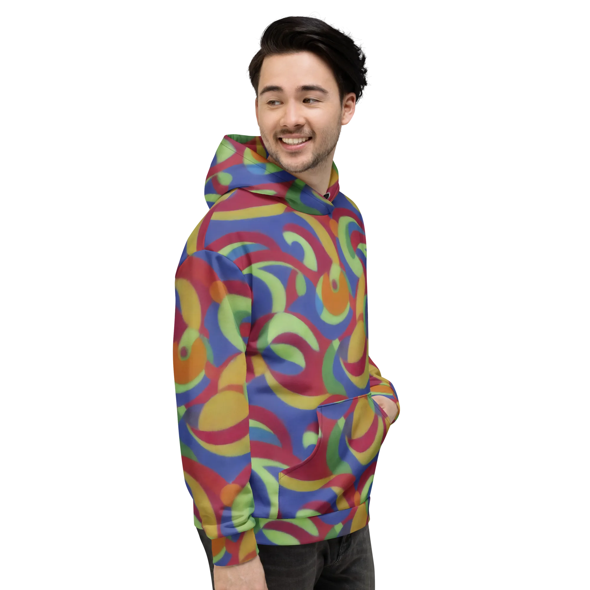 Chromatic Carousel on Hoodie — Right