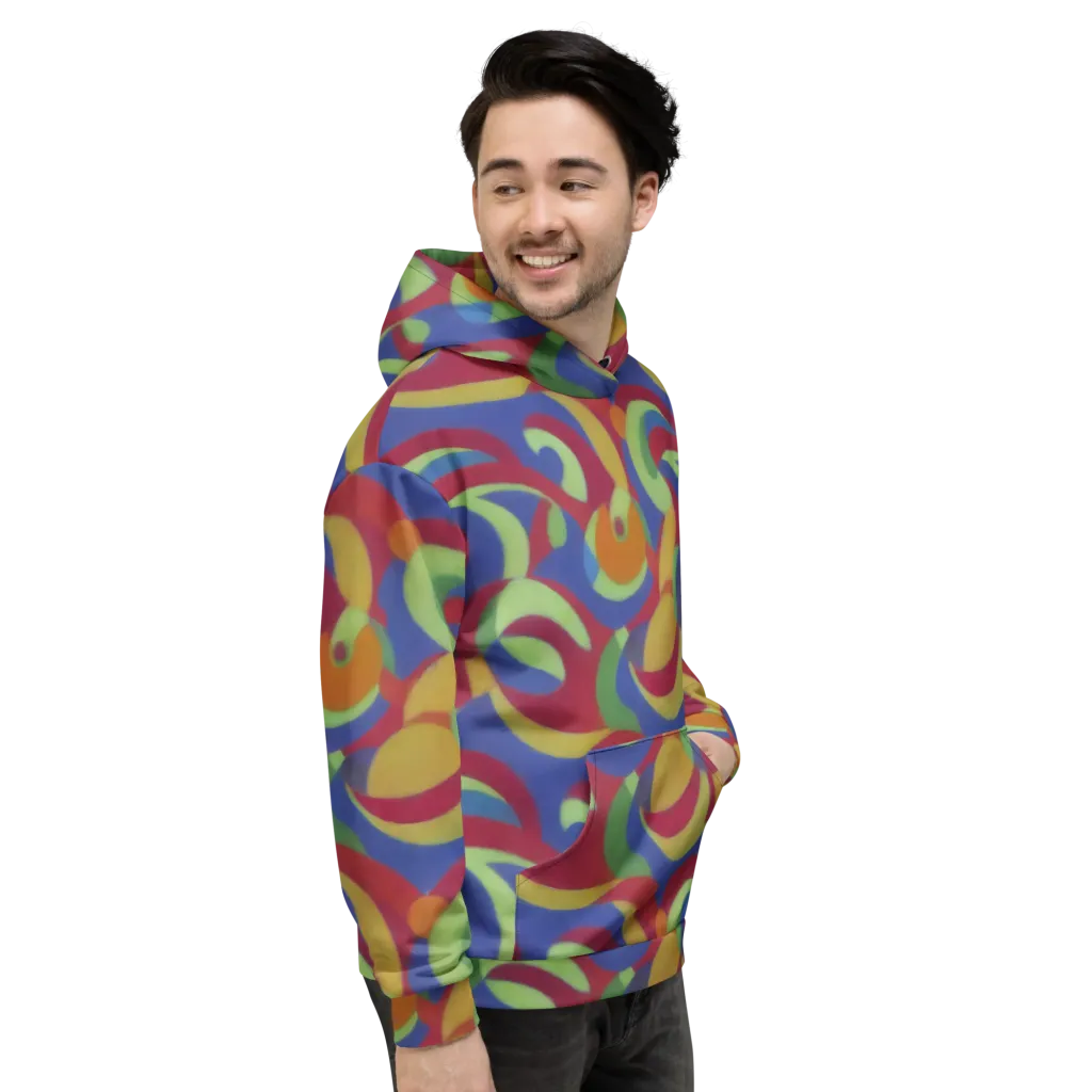 Chromatic Carousel on Hoodie — Right