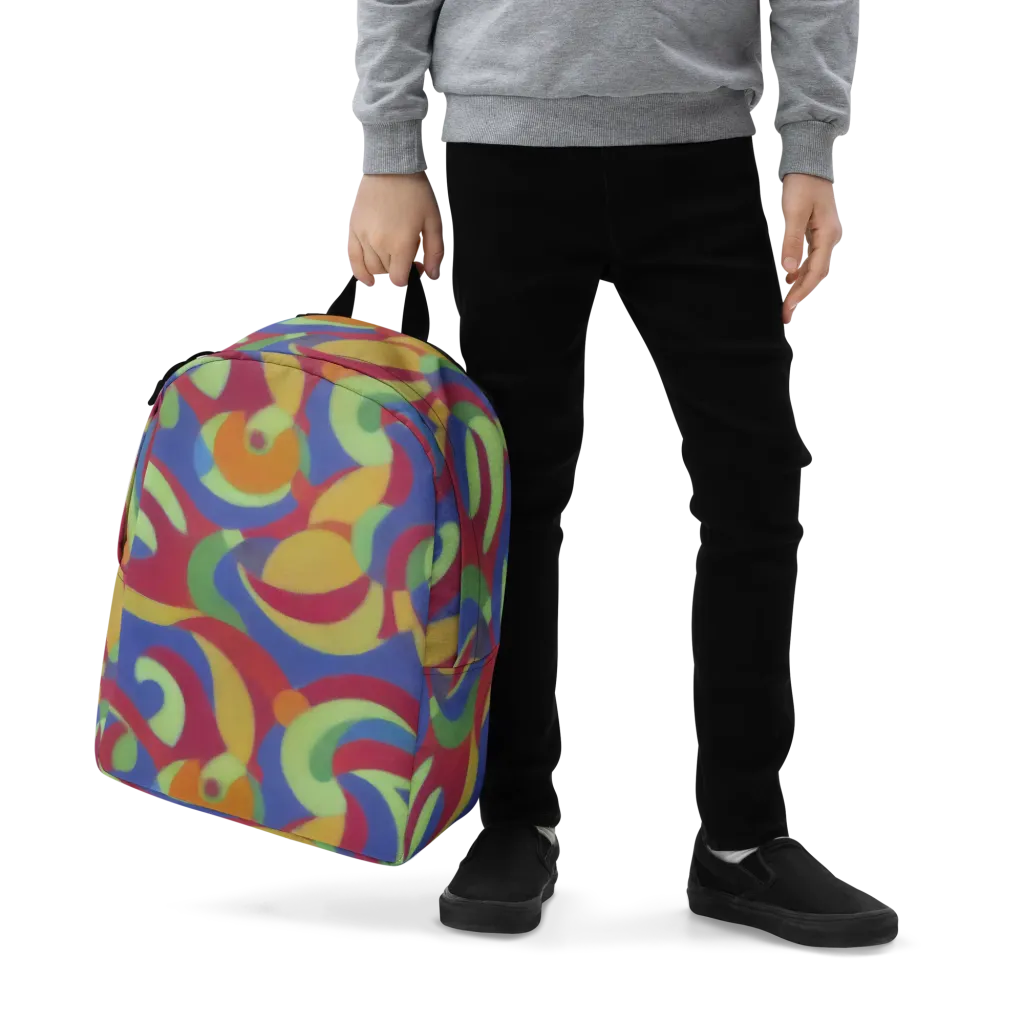 Chromatic Carousel on Minimalist Backpack — Zoomed-in