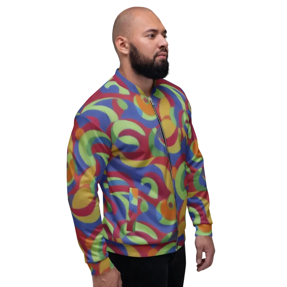 Chromatic Carousel on Bomber Jacket — Right