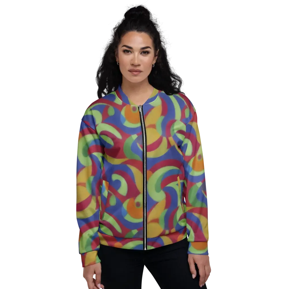 Chromatic Carousel on Bomber Jacket — Front