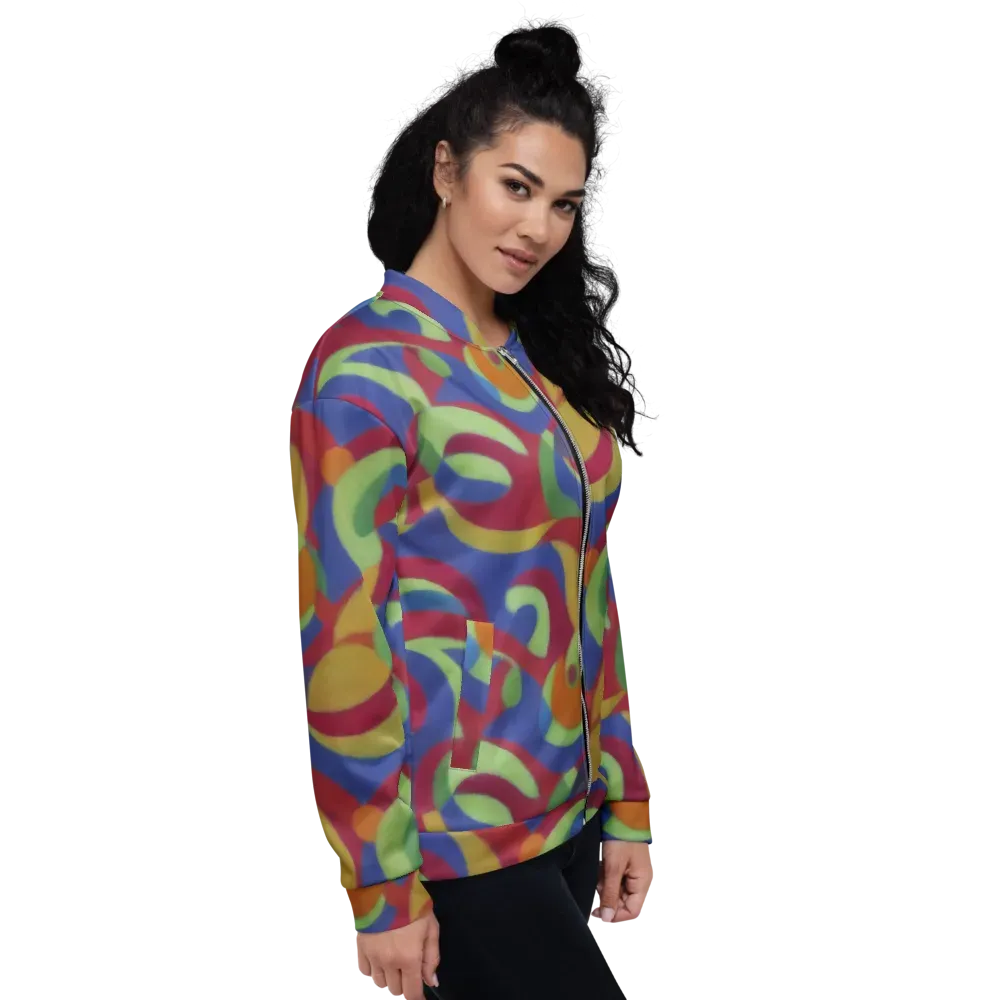 Chromatic Carousel on Bomber Jacket — Right