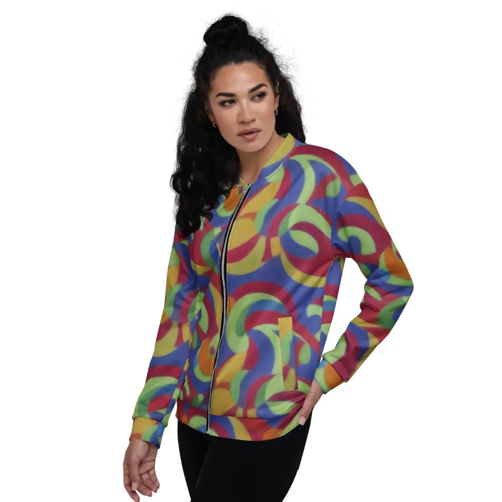 Chromatic Carousel on Bomber Jacket — Left
