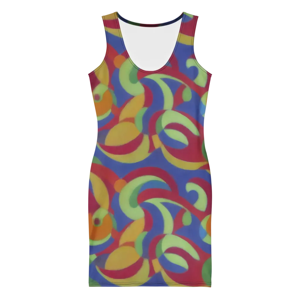 Chromatic Carousel on Bodycon Dress — Front