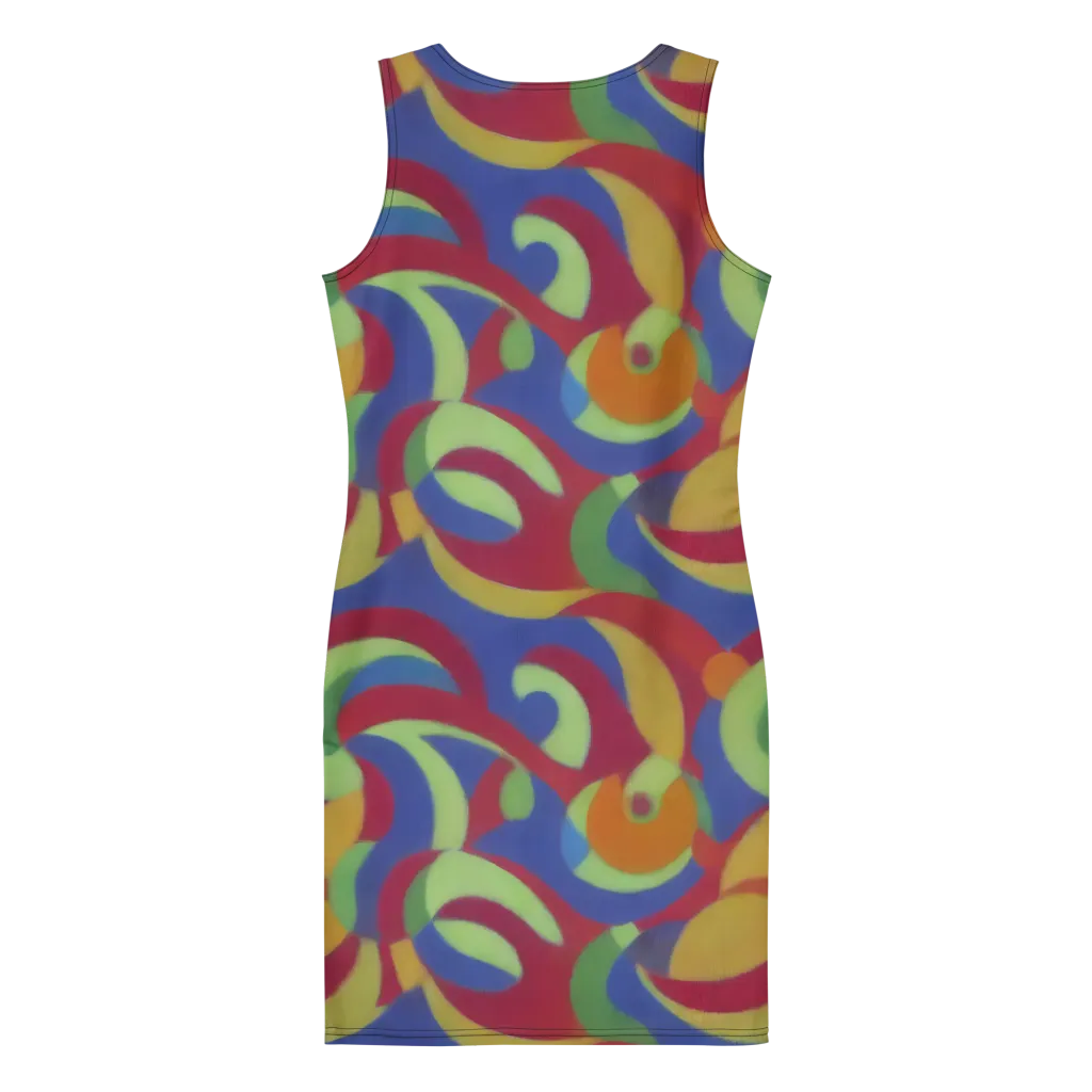 Chromatic Carousel on Bodycon Dress — Back