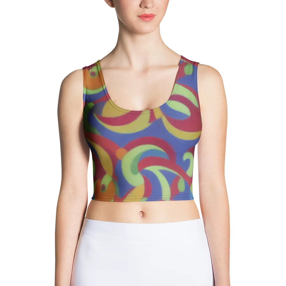 Chromatic Carousel on Crop Top — Front