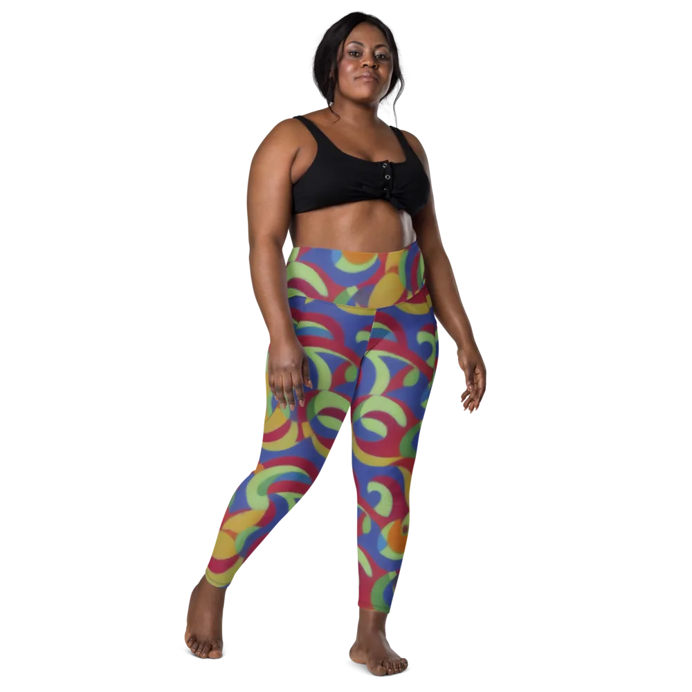 Chromatic Carousel on Leggings with Pockets — Front