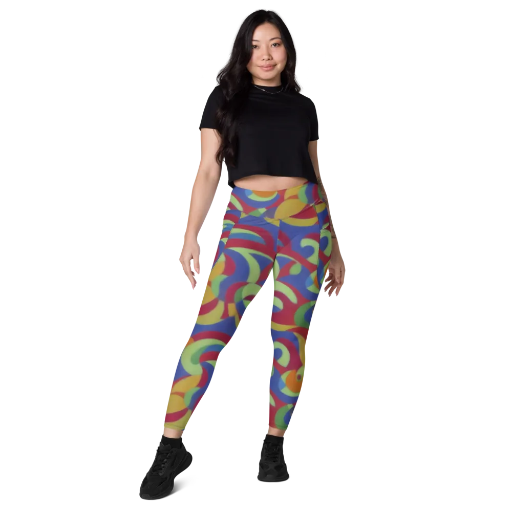 Chromatic Carousel on Leggings with Pockets — Front