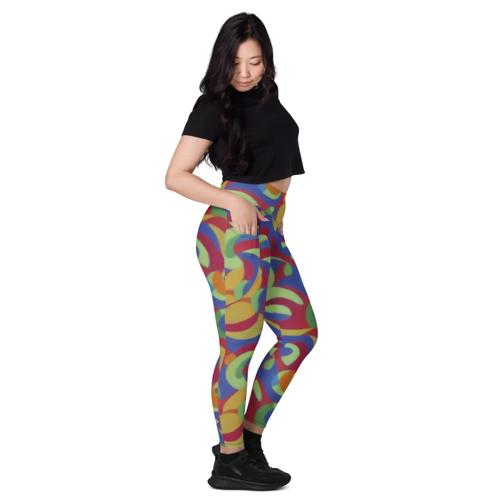 Chromatic Carousel on Leggings with Pockets — Right