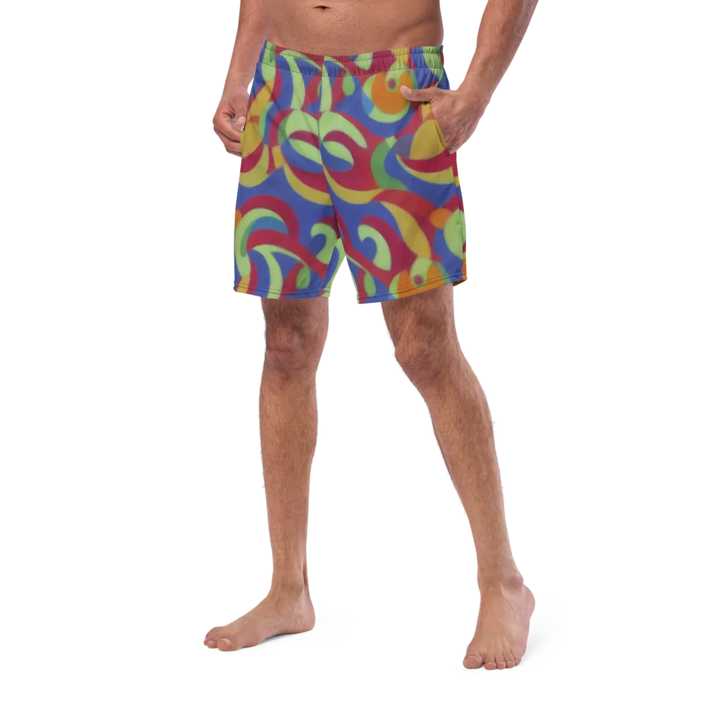 Chromatic Carousel on Swim Trunks — Left Front