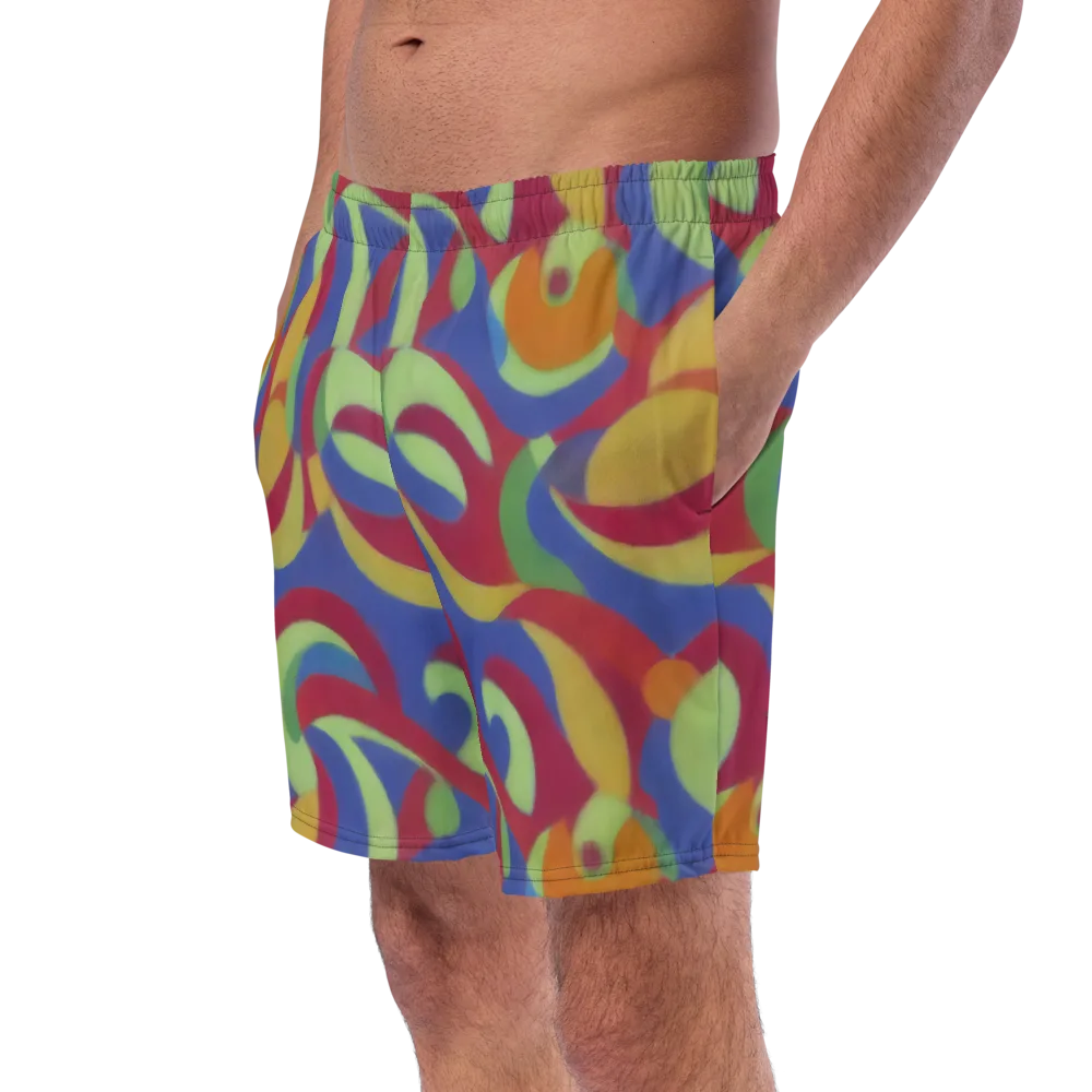 Chromatic Carousel on Swim Trunks — Left Front