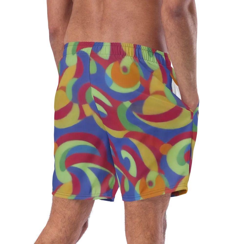 Chromatic Carousel on Swim Trunks — Right Back