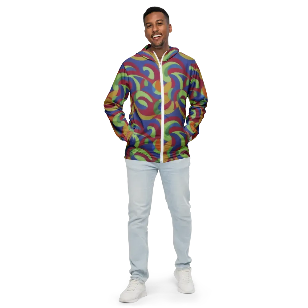 Chromatic Carousel on Men's Windbreaker — Front