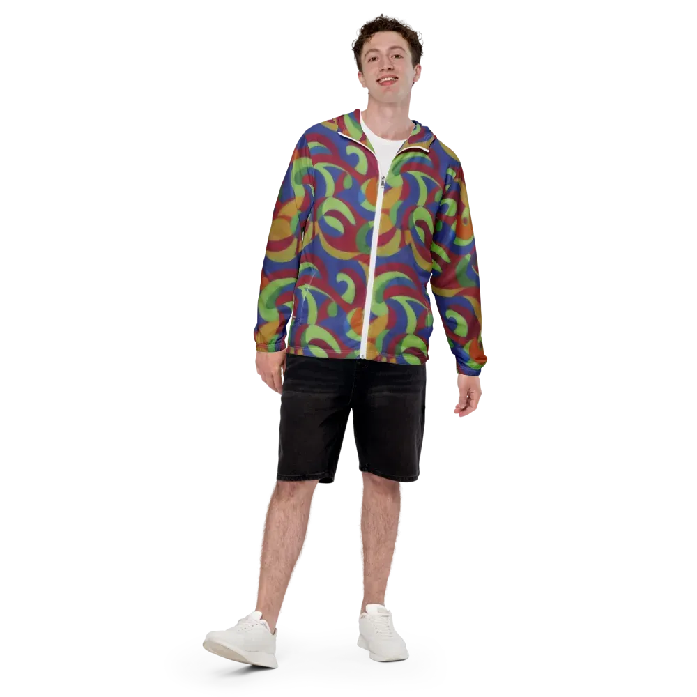 Chromatic Carousel on Men's Windbreaker — Front