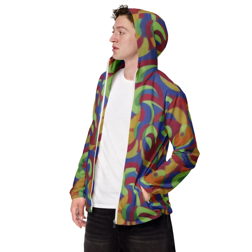 Chromatic Carousel on Men's Windbreaker — Left Front
