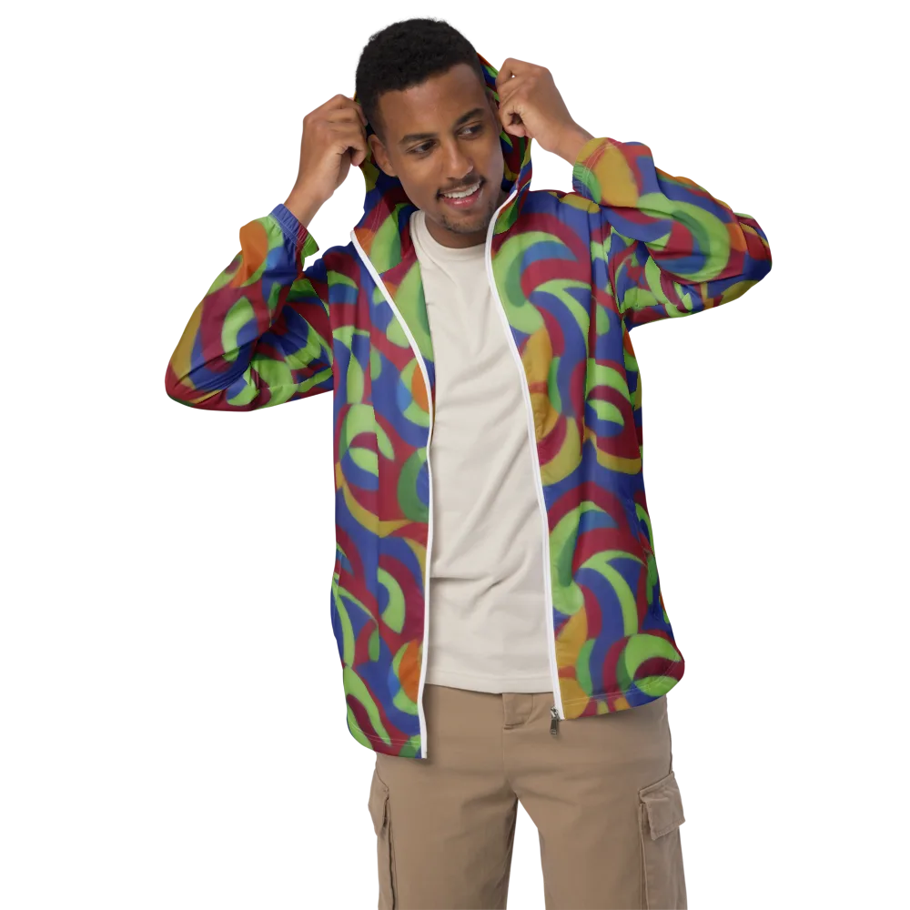 Chromatic Carousel on Men's Windbreaker — Front